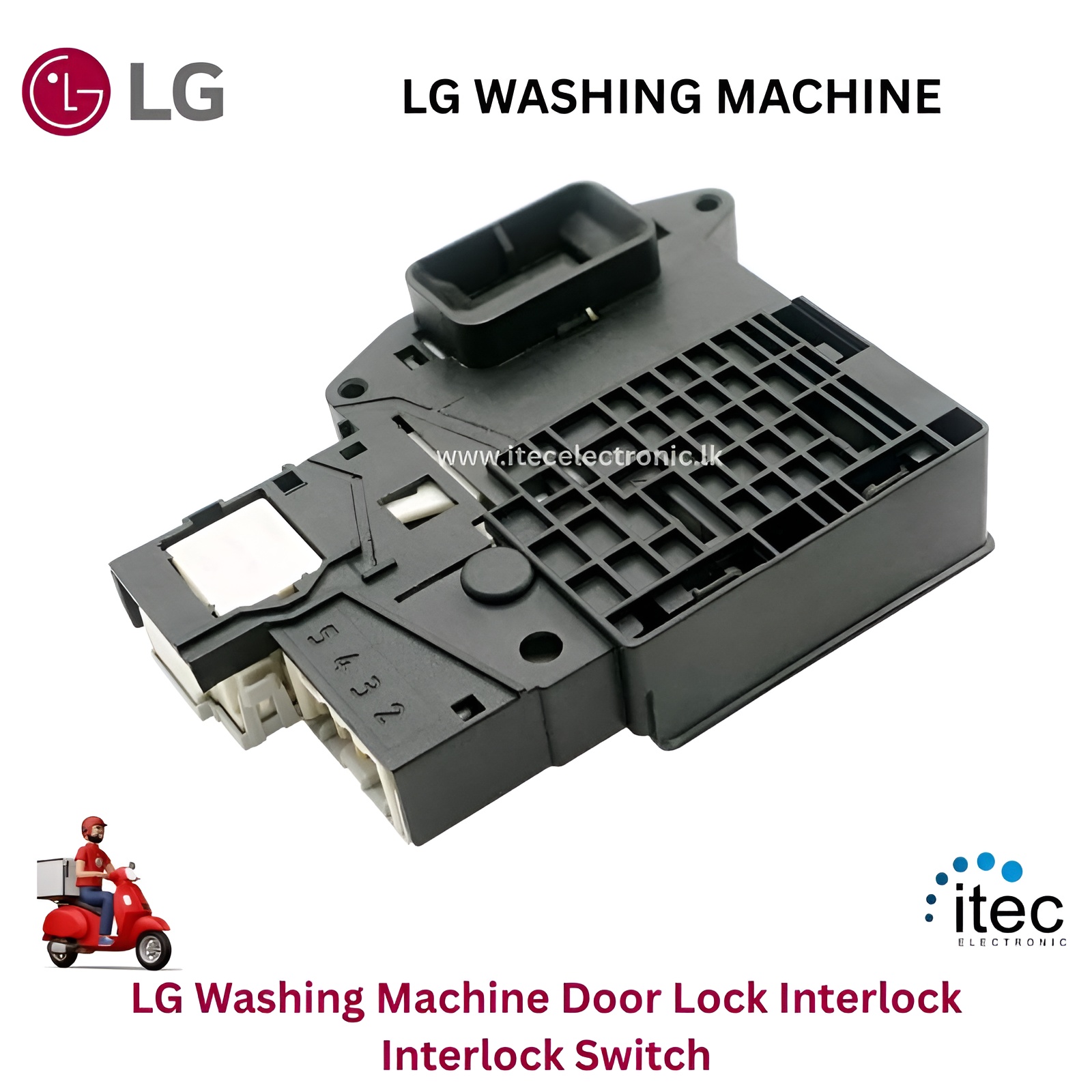 WASHING MACHINE FH4U2VCN4 Door Lock Interlock Switch Assembly For LG - Image 2