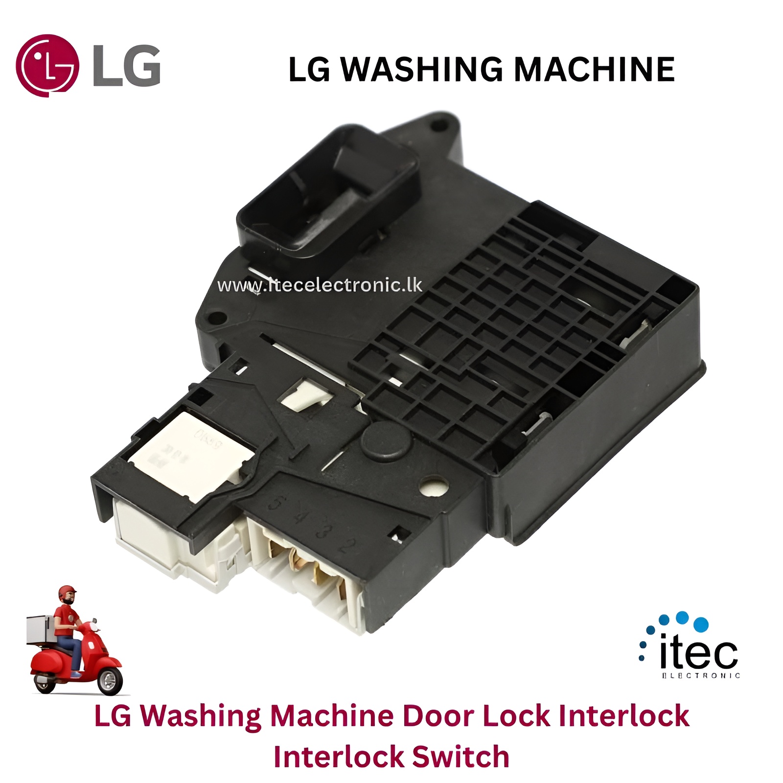 WASHING MACHINE FH4U2VCN4 Door Lock Interlock Switch Assembly For LG - Image 3