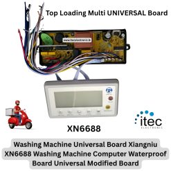 Universal Main-board PCB for Fully Automatic Top Load Washing Machine for 3 pin Drain Motor- XN6688