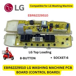EBR62229510 LG WASHING MACHINE PCB BOARD (CONTROL BOARD) 8-BUTTON FULLY AUTOMATIC WASHING MACHINE PCB