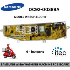 Samsung washing machine 4 button PCB Circuit WA60H4100HY (DC92-00389A)