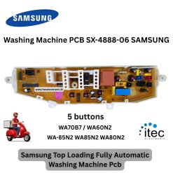 SAMSUNG WASHING MACHINE PCB BOARD WA-85N2 WA85N2 WA80N2 CSAM-4588 SPARE PART PCB MODEL 4888-06 5 buttons