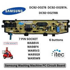 SAMSUNG washing machine control board DC92-00278B HOT 6 buttons PCB board, control panel, washing machine spare parts