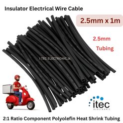 2.5mm Polyolefin Heat Shrinkable Sleeve  2.5mm x 1m Polyolefin Heat Shrink Tubing