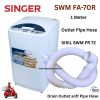 Singer Washing Machine Outlet Pipe Hose (1 Meter) 70r model