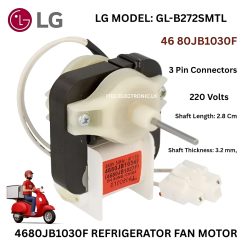 Fan Motor Suitable for LG Double Door Refrigerators . 3 Pin Connectors  46 80JB1030F  LG MODEL: GL-B272SMTL