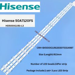 LED Backlight Strips 14LED For Hisense / Hisense 50A7120FS/ HD500X1U91-L3 /Size (Length):913mm / Number of LED beads:14Per strip