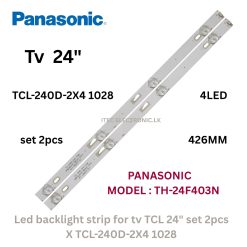 2Pcs/Set 24 inch TV LED Backlight Strip for TCL-240D-2X4-1028 T24D16DH-02B 4CT-LB240T-DL1 NPB04D425173BL051-001H