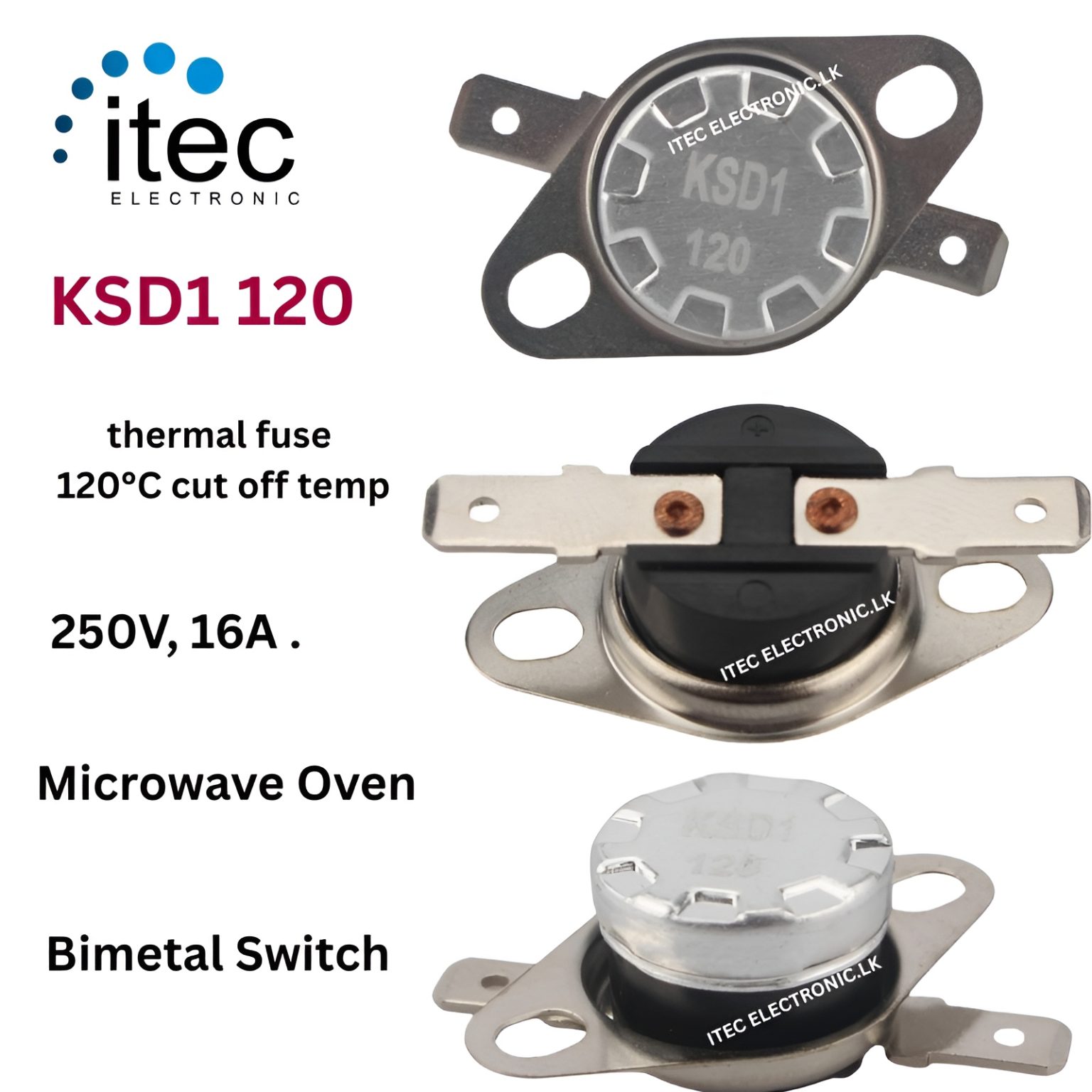KSD1 120 Thermal Cutoff Switch fits for Oven ksd1 120 thermal fuse, 120 ...