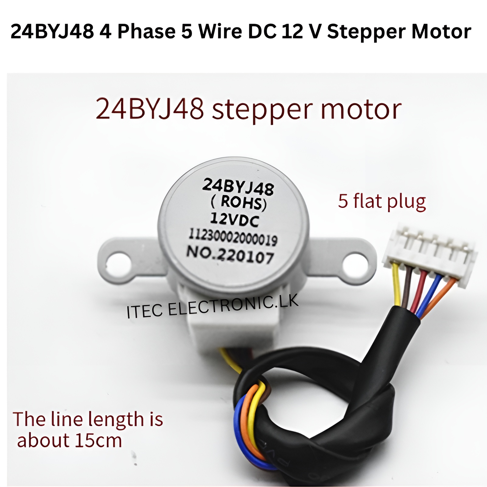 24BYJ48 4 Phase 5 Wire DC 12 V Stepper Motor