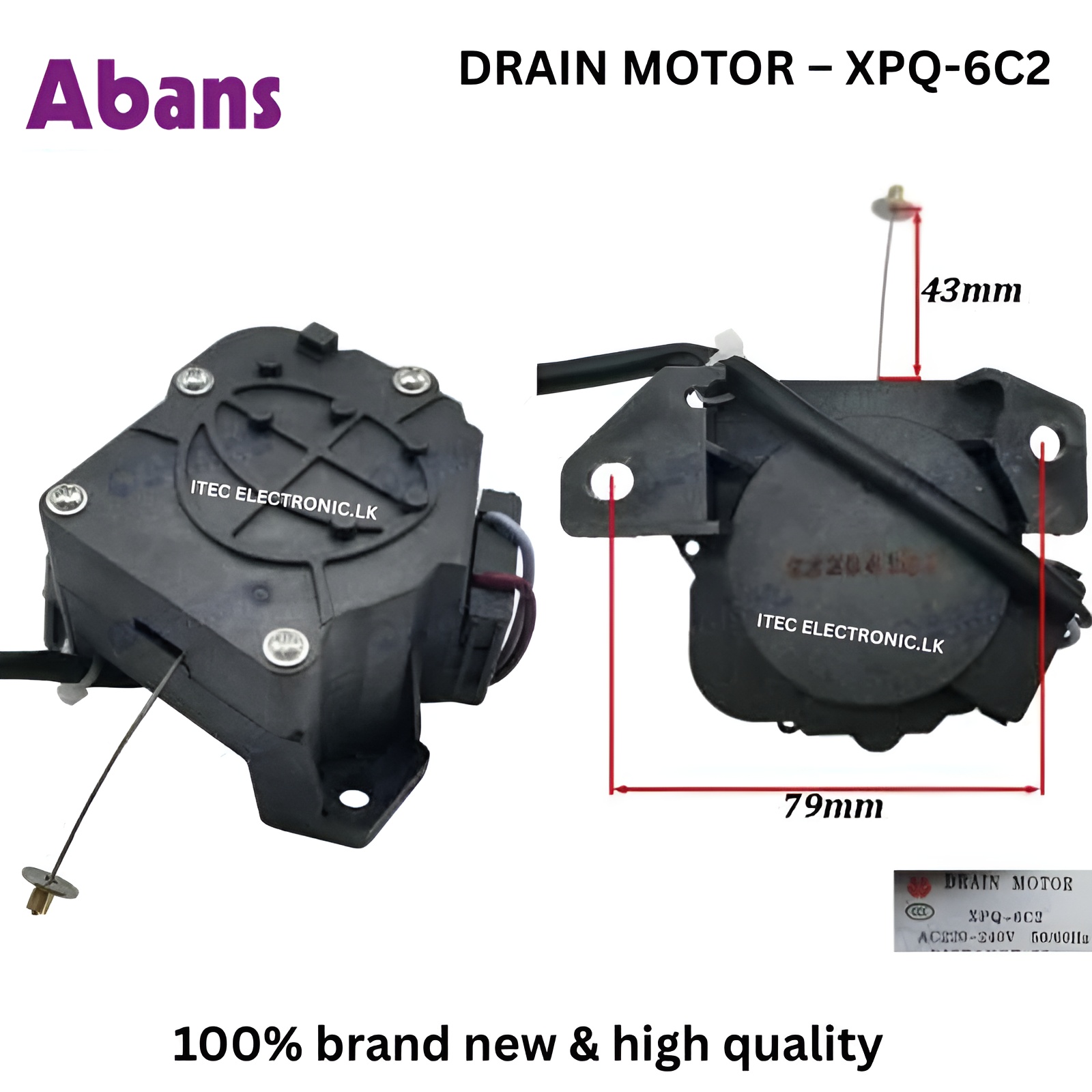 DRAIN MOTOR – XPQ-6C2 ABANS /MAXMO - Image 2