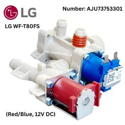 AJU73753301 Inlet Valve for LG Fully Automatic Washing Machine  Spare Parts (Red/Blue, 12V DC) LG WF-T80FS