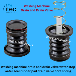 Washing machine drain and drain valve water stop water seal rubber pad drain valve core spring