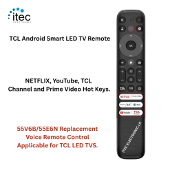 Remote Control with Google Assistance (Voice Function) Compatible for TCL Android Smart LED TV Remote