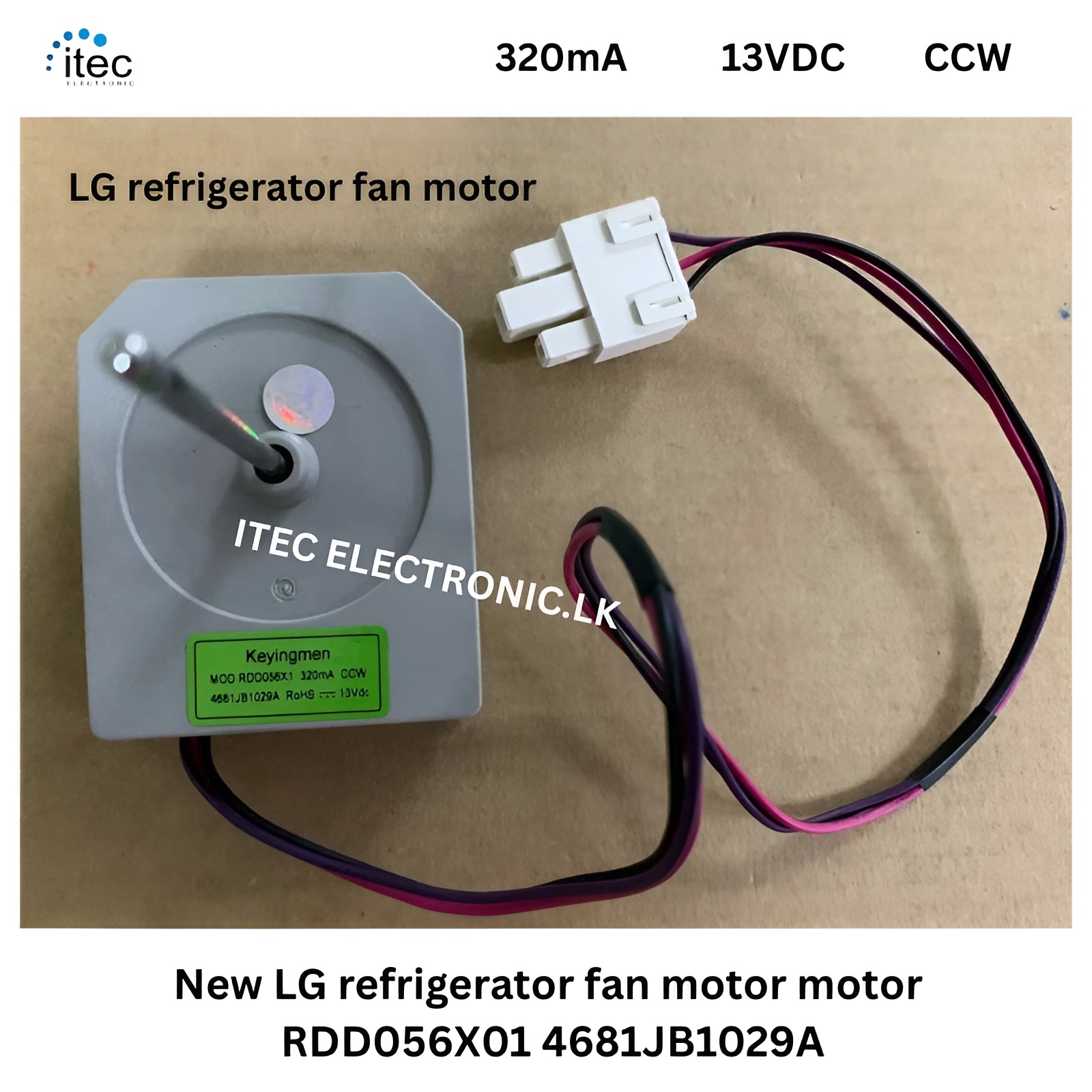New LG refrigerator fan motor motor RDD056X01 4681JB1029A CCW