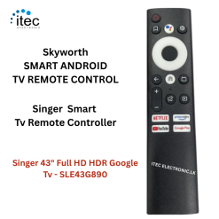 Singer 43" Full HD HDR Google Tv - SLE43G890  Suitable for Skyworth Singer  Smart Tv Remote Controller