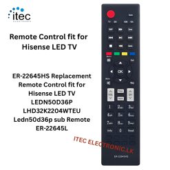 ER-22645HS Replacement Remote Control fit for Hisense LED TV LEDN50D36P LHD32K2204WTEU Ledn50d36p sub Remote ER-22645L