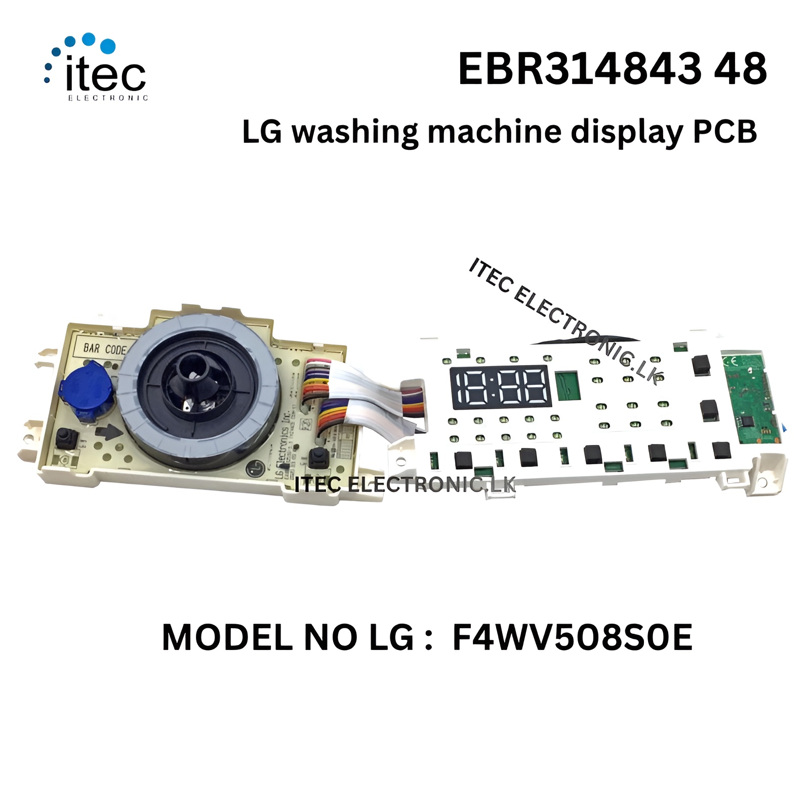 LG washing machine display PCB EBR314843 48 MODEL NO LG : F4WV508S0E
