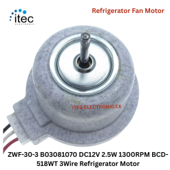 ZWF-30-3 B03081070 DC12V 2.5W 1300RPM BCD-518WT 3Wire Refrigerator Motor
