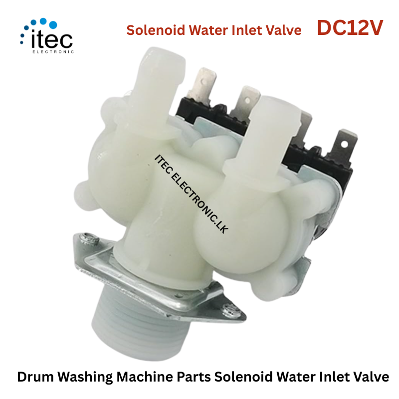 Drum Washing Machine Parts Solenoid Water Inlet Valve (Size : Parallel Type, Color : DC12V)