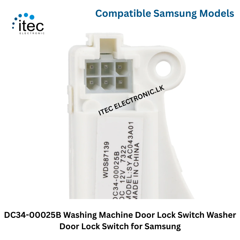 DC34-00025B Washing Machine Door Lock Switch Washer Door Lock Switch for Samsung - Image 4